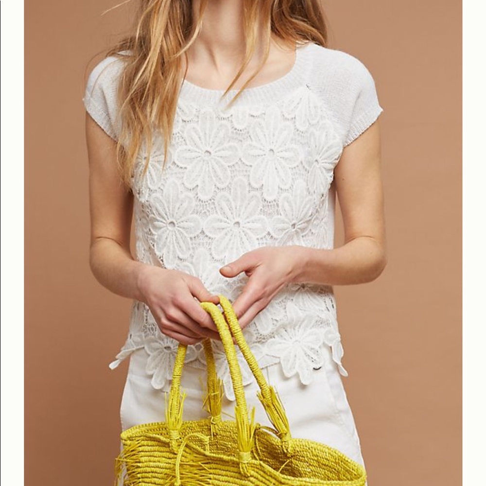 NWOT Anthropologie Tina + Jo Domani Lace Pullover